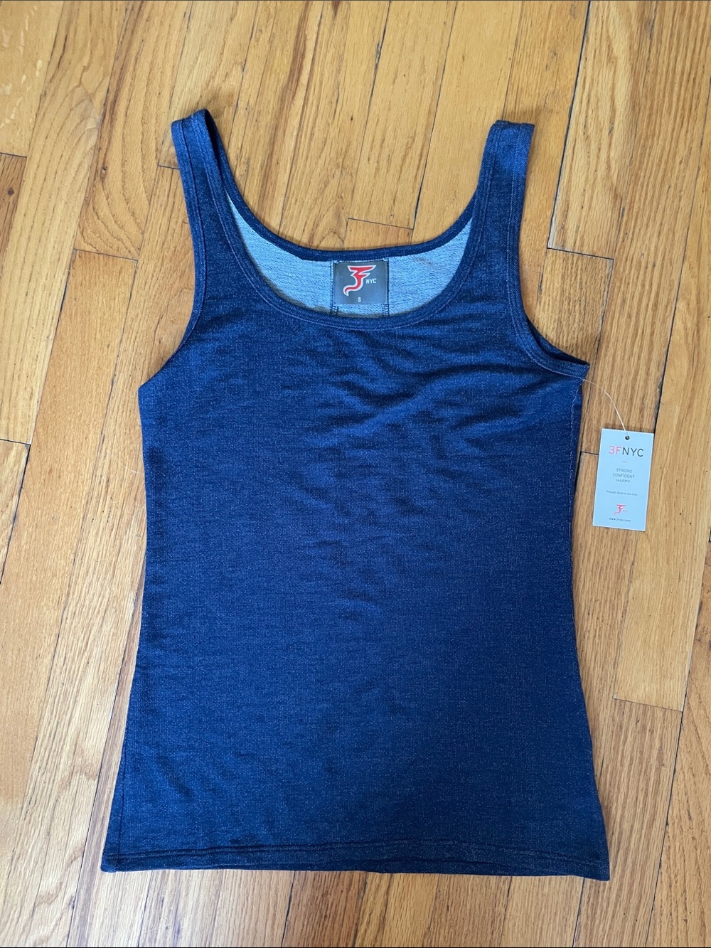 3F NYC Soft Denim Women's Navy Tank Top